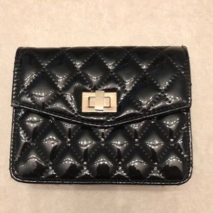 Black and gold evening bag